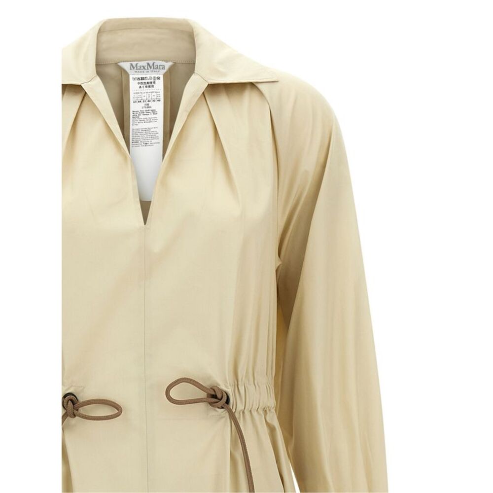 Max Mara Beige Cotton Long Women's Dress - Picture 3 of 4